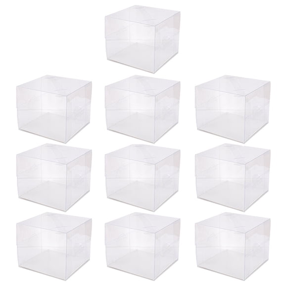 Yongwei 10x Transparent Chocolate Cake Boxes for Events & Parties