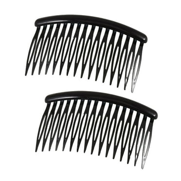 Yongwei 2 French Side Combs Hair Clips for Fine Hair Accessory (Black)