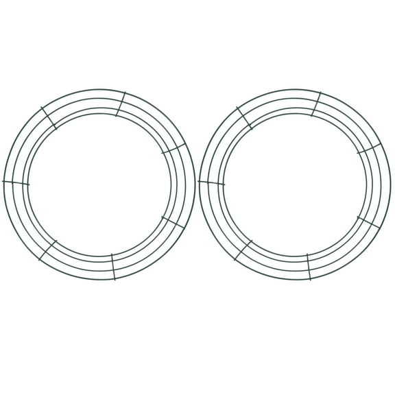 Yongwei 2pcs Christmas Wreath Frame DIY Wire Form 30cm