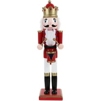 Yongwei Christmas Nutcracker Figure Desktop Christmas Traditional Nutcracker Figure Wooden Nutcracker Soldier Holiday Decor
