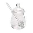 thumbnail image 1 of Yongwei Clear Glass Honey Jar with Dipper and Lid Cover - 280ml, 1 of 10