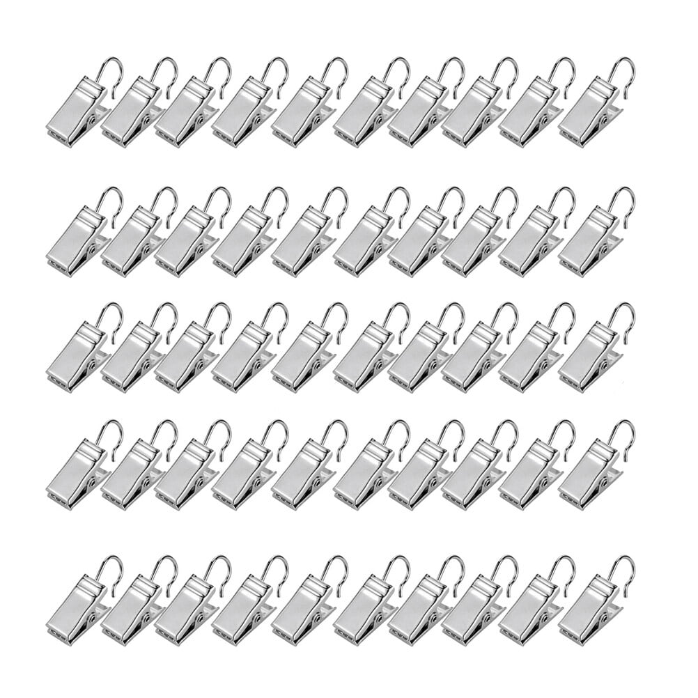 Yongwei Curtain Clips 100pcs Rustproof Drapery Ring Practical Curtain ...
