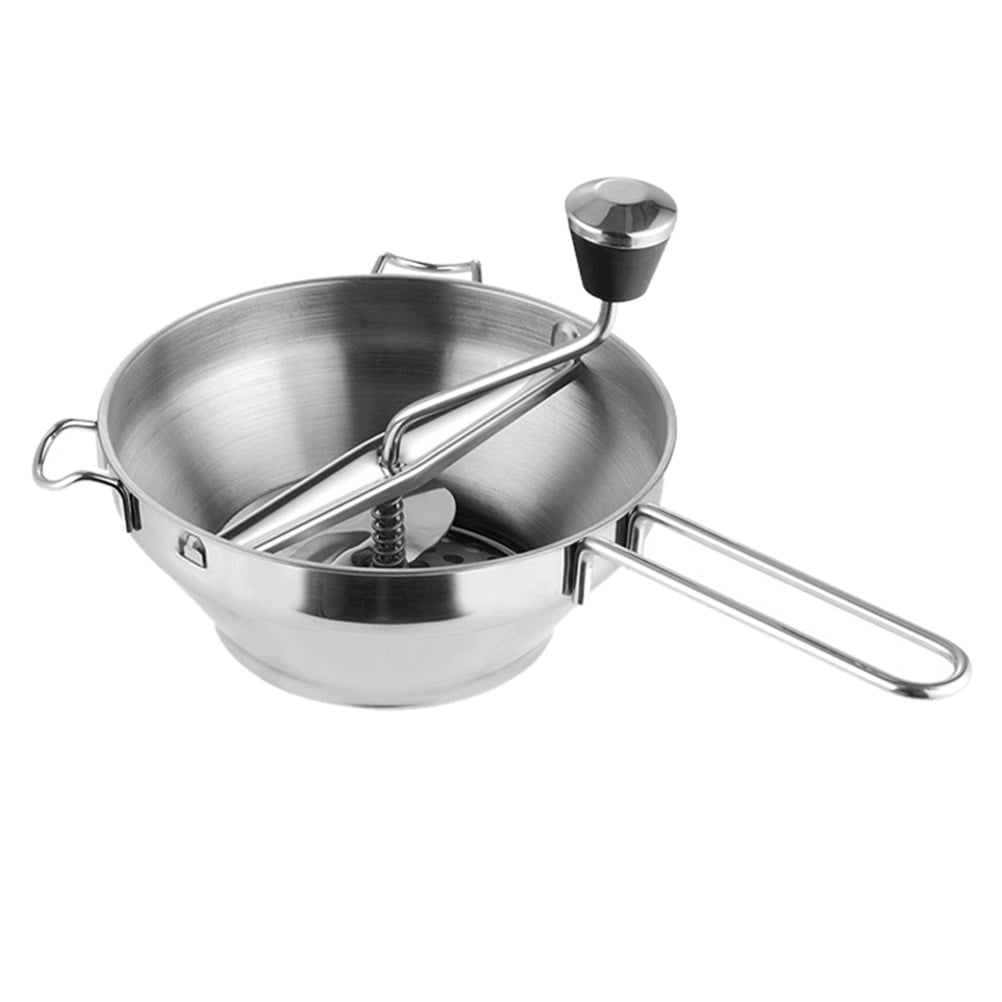Yongwei Food Ricer Stainless Steel Jam Maker Manual Food Grinder Vegetable Baby Food Ricer Blender (Silver Coffee)