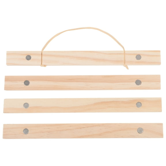 Yongwei Painting Scroll Hanger 1 Set Magnetic Painting Hanger Posters Frame Wood Magnet Scroll Hanger