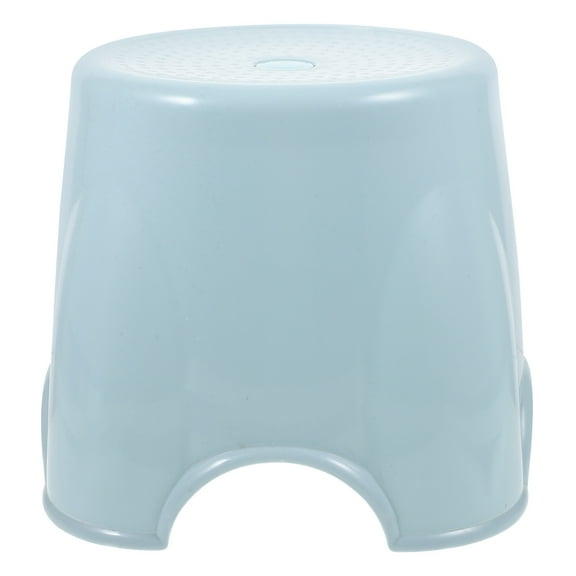 Yongwei Plastic Stool Plastic Stool Thicken Stool Anti-slip Stool Round Shaped Design Stool for Living Room Home (Blue)