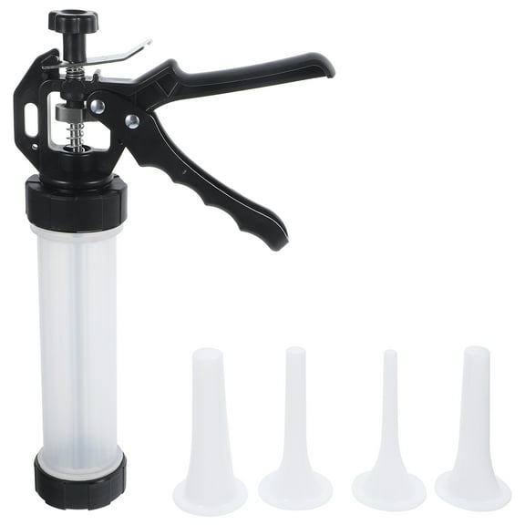 Yongwei Sausage Tube 1Set Manual Household Sausage Stuffer Stainless Steel Meat Stuffing Tool Black