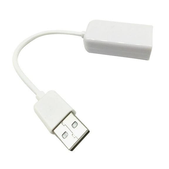Yongwei USB Sound Card 2.0 Audio Splitter for Computer/Laptop/Tablet (White)