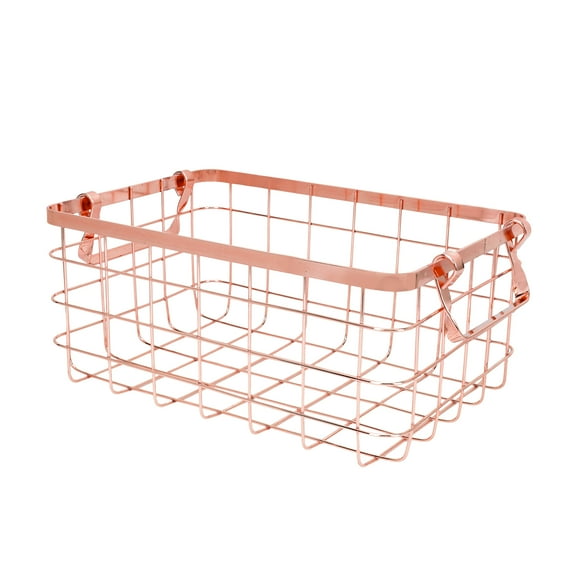 Yongwei Wire Basket Wire Basket Nordic Style Basket with Handle Iron-art Storage Basket for Home Office