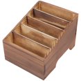 Yongwei Wooden 5-Slot Mobile Phone Organizing Box Office Storage Case ...