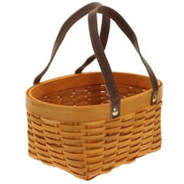 Yongwei Wooden Woven Storage Basket with Handle - 70 Characters