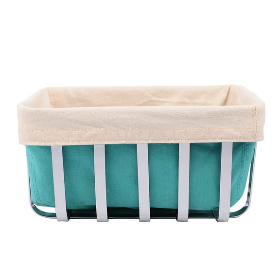 Yongwei bread basket Rectangular Bread Basket with Liner Stainless Steel Storage Container Fruit Basket Organizer