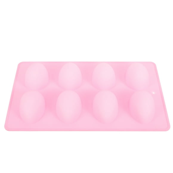 Yongwei easter egg mold 8 Cavities Oval Egg Shape Silicone Mold DIY Easter Eggs Cake Fondant Jelly Chocolate Dessert Mould Kitchen Baking Tool (Random Color)