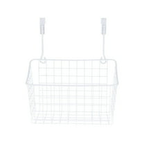 Yongwei over door basket Cabinet Storage Basket Door Hanging Organizer Storage Rack Holder for Kitchen Bathroom Office (White)