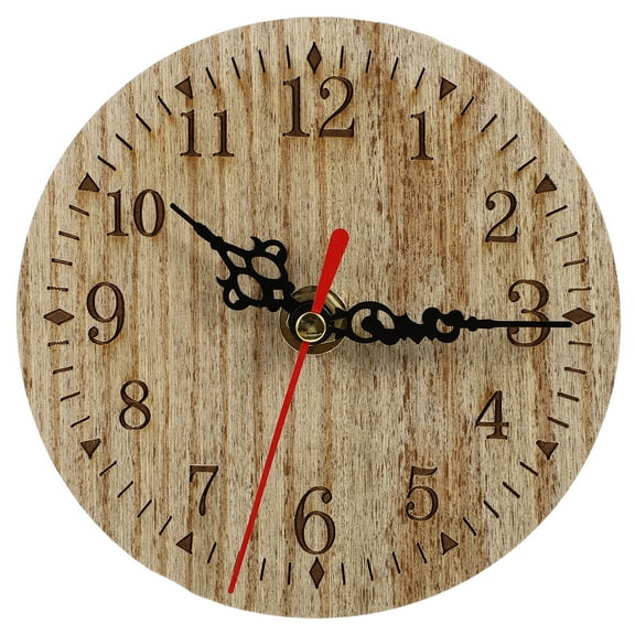 Yongwei wooden clock Bedside Digital Clock Desktop Clock Wall Round Clock Office Wooden Mute Clock