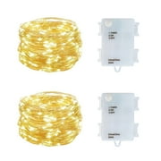 Yongzhenlite Indoor/Outdoor 18' Battery Operated LED String Lights (2 Pack)
