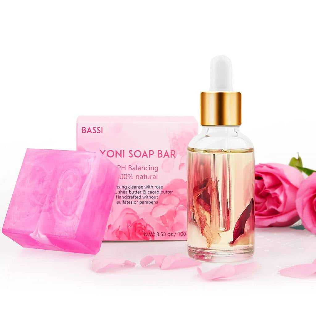 Yoni Soap Bars & Natural Yoni Oil Set, Feminine Oil 30ml/1 oz, Vaginal ...