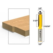 Yonico 1-1/2" Height X 1/2" Diameter Flush Trim Router Bit - 1/2" Shank - 14944