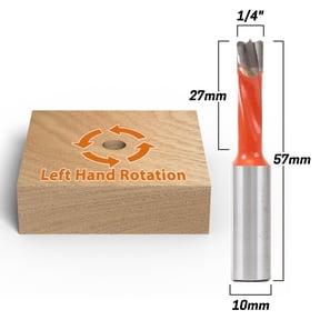 Yonico 1/4" Left Hand Brad Point Boring Bit - 10mm Shank - 43114L