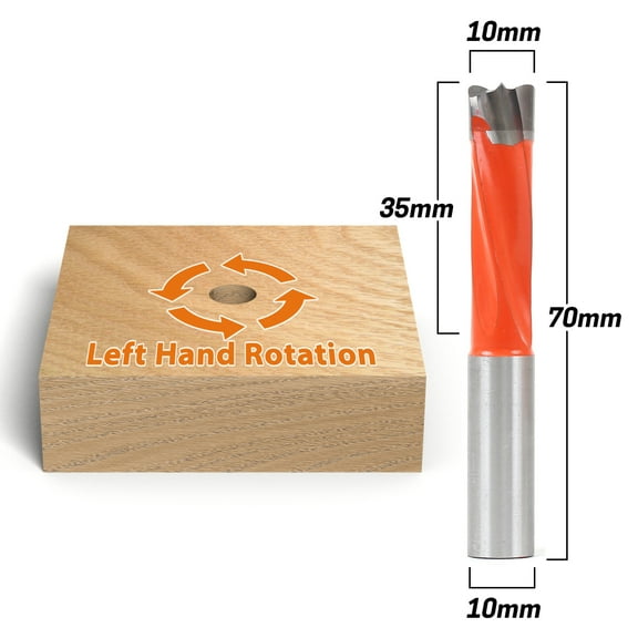 Yonico 10mm Left Hand Brad Point Boring Bit - 10mm Shank - 41210L