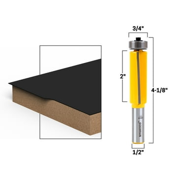 YONICO Router Bits Pattern Bit Flush Trim 3/4-Inch Diameter 1/4-Inch Shank 14136