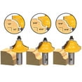 thumbnail image 1 of Yonico 3 Bit Edge Molding Router Bit Set - Large Designer - 1/2" Stock - 13322, 1 of 1