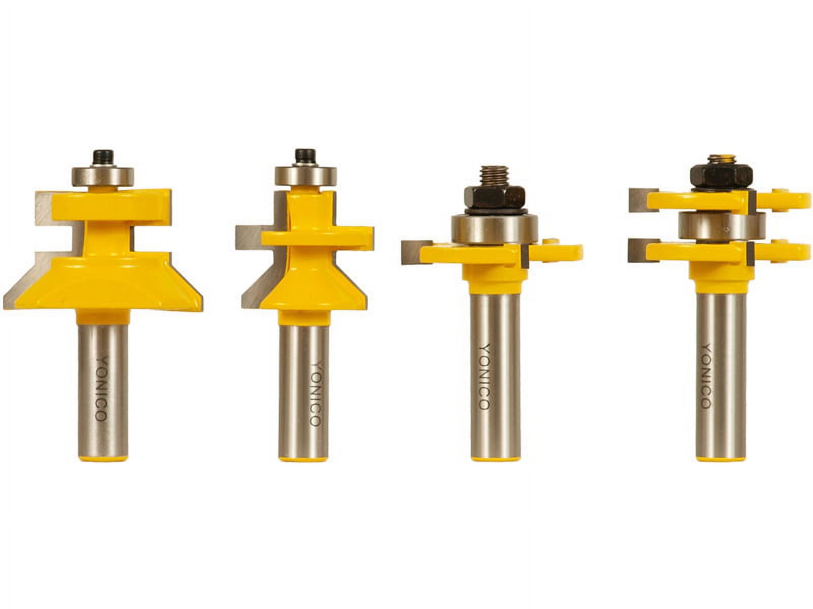Yonico Matched Tongue & Groove V Notch Router Bit Set 15227