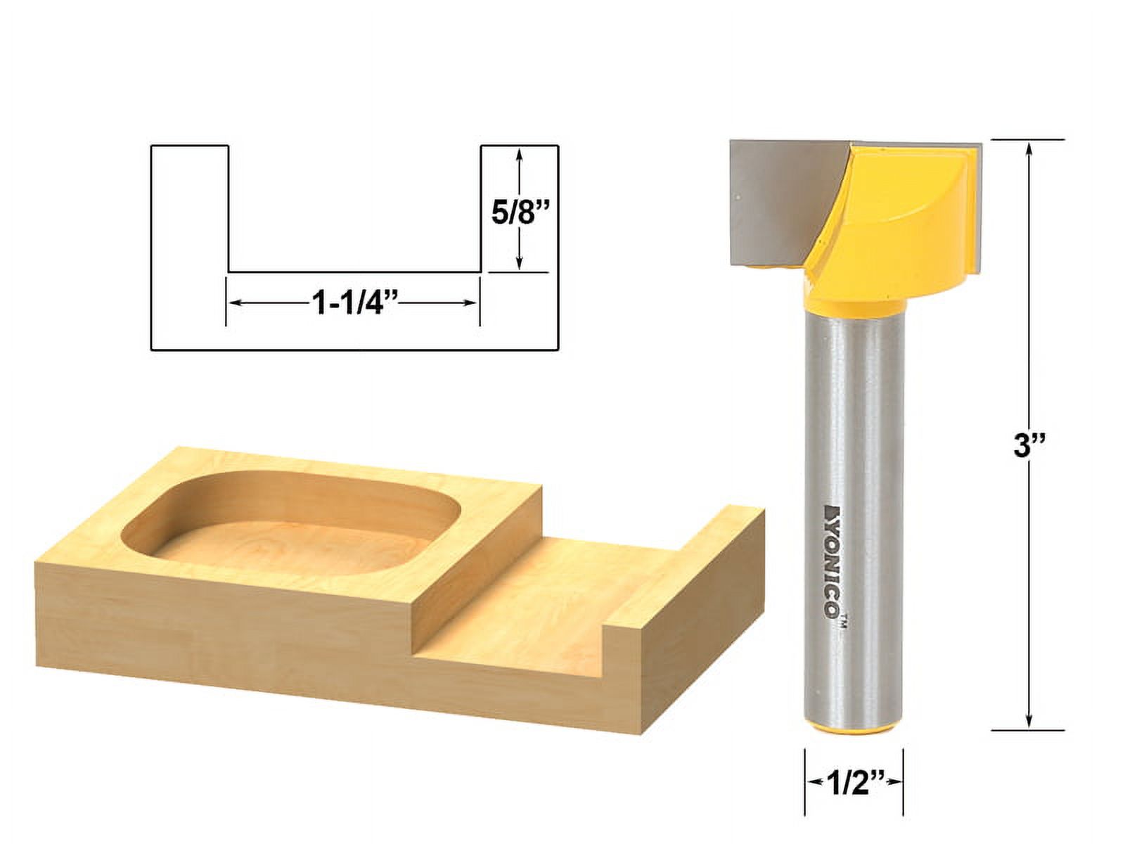 Yonico Bottom Cleaning Dado Router Bit 1