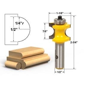 Yonico Bullnose Router Bit 1/4"r - 1/2" Bead - 1/2" Shank - 13115