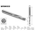Yonico CNC Router Bit Low Helix Down Cut Long Reach 1/4" X 1" 36314
