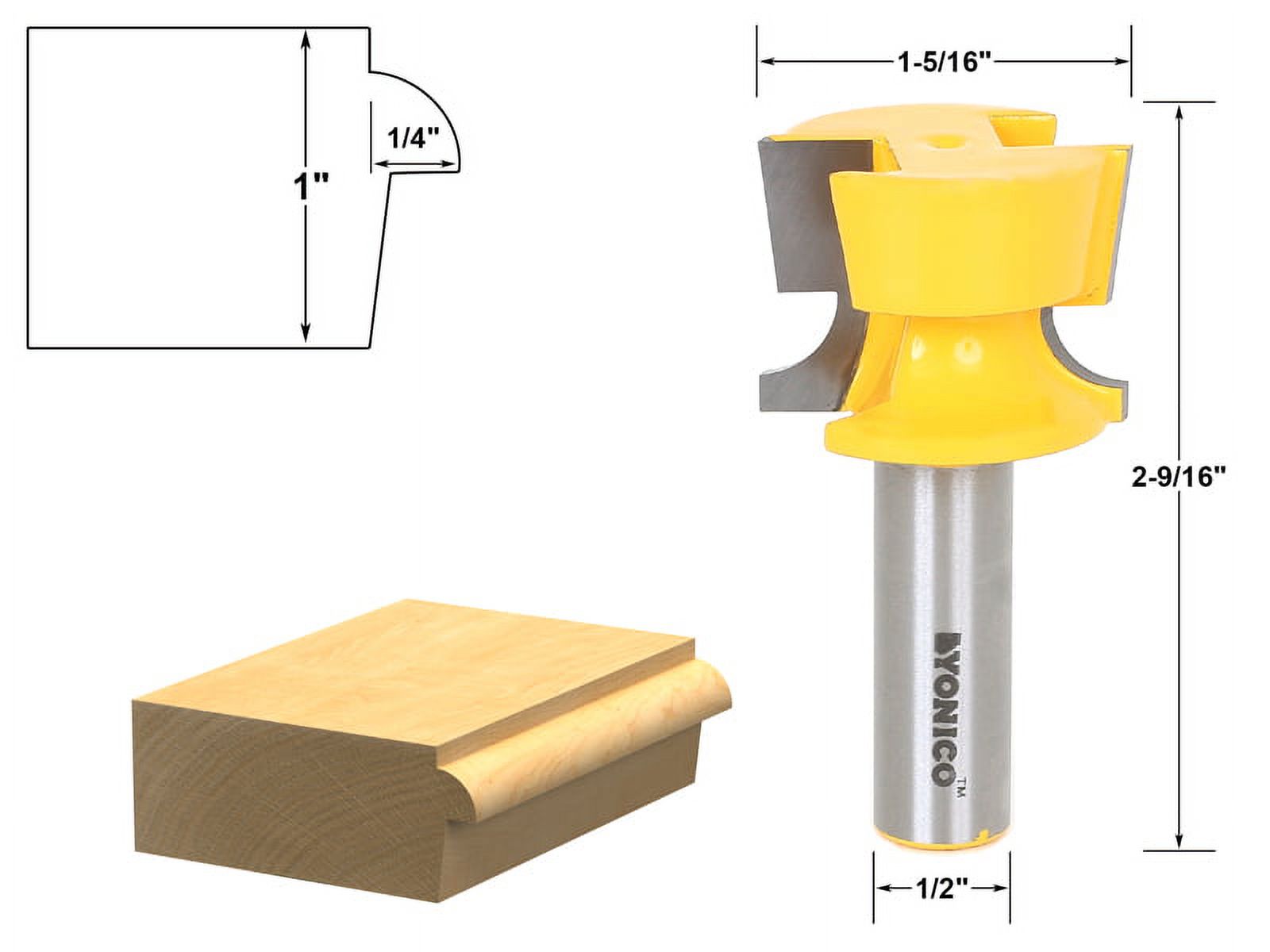 Yonico 7/8" Door Lip Router Bit 1/2" Shank 13930