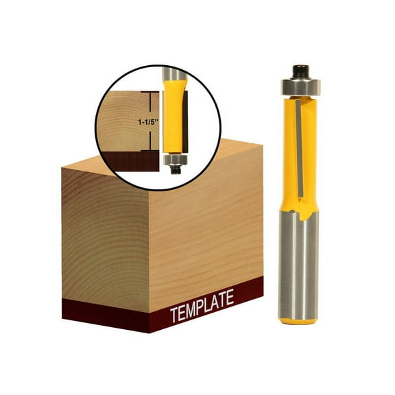 Yonico Down-Shear Flush Trim Router Bit - 1-1/5" - 1/2" Shank - 14140