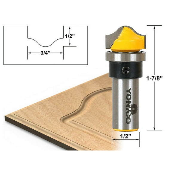 Yonico Faux Panel Ogee Router Bit - C3 Carbide - 1/2" Shank 14978