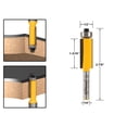 thumbnail image 1 of Yonico Flush Trim Router Bit- End Bearing -1/2" X 1-1/5" - 1/4" Shank - 14139q, 1 of 2