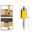 thumbnail image 1 of Yonico Flush Trim Router Bit End Bearing - 3/4"W X 1"H - 1/4" Shank - 14148q, 1 of 1