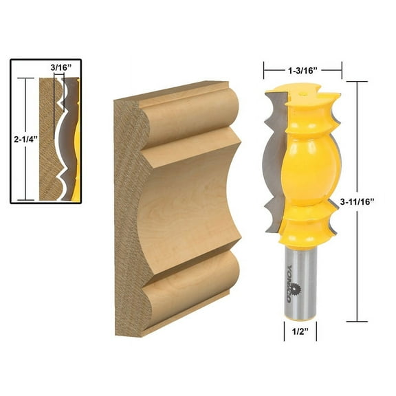Yonico Large Crown Molding Router Bit - 16146