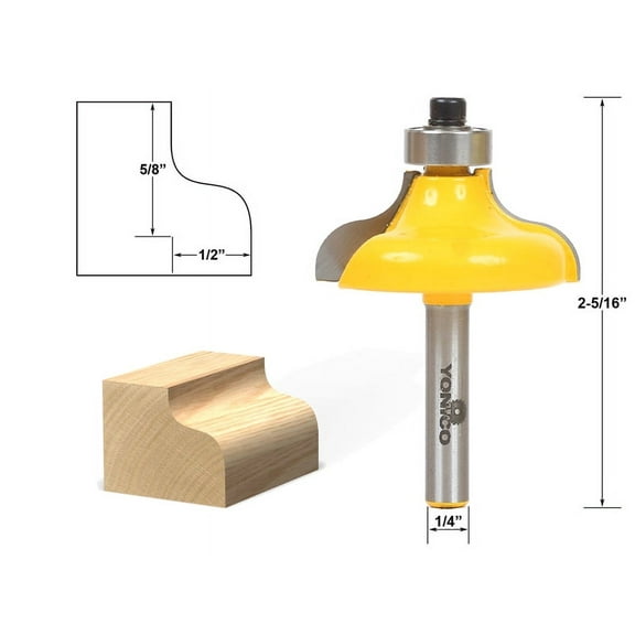 Yonico Ogee Edging and Molding Router Bit - Large - 1/4" Shank - 13148q