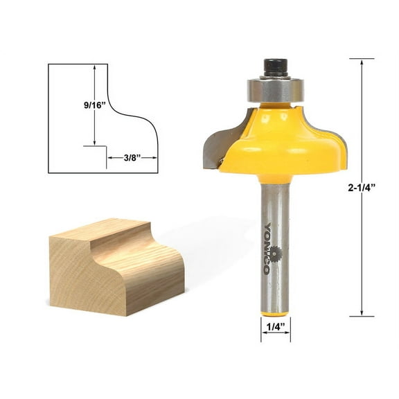 Yonico Ogee Edging and Molding Router Bit - Medium - 1/4" Shank - 13146q