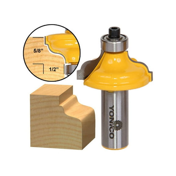 Yonico Ogee Flute Edging and Moulding Router Bit - Large - 1/2" Shank 13180