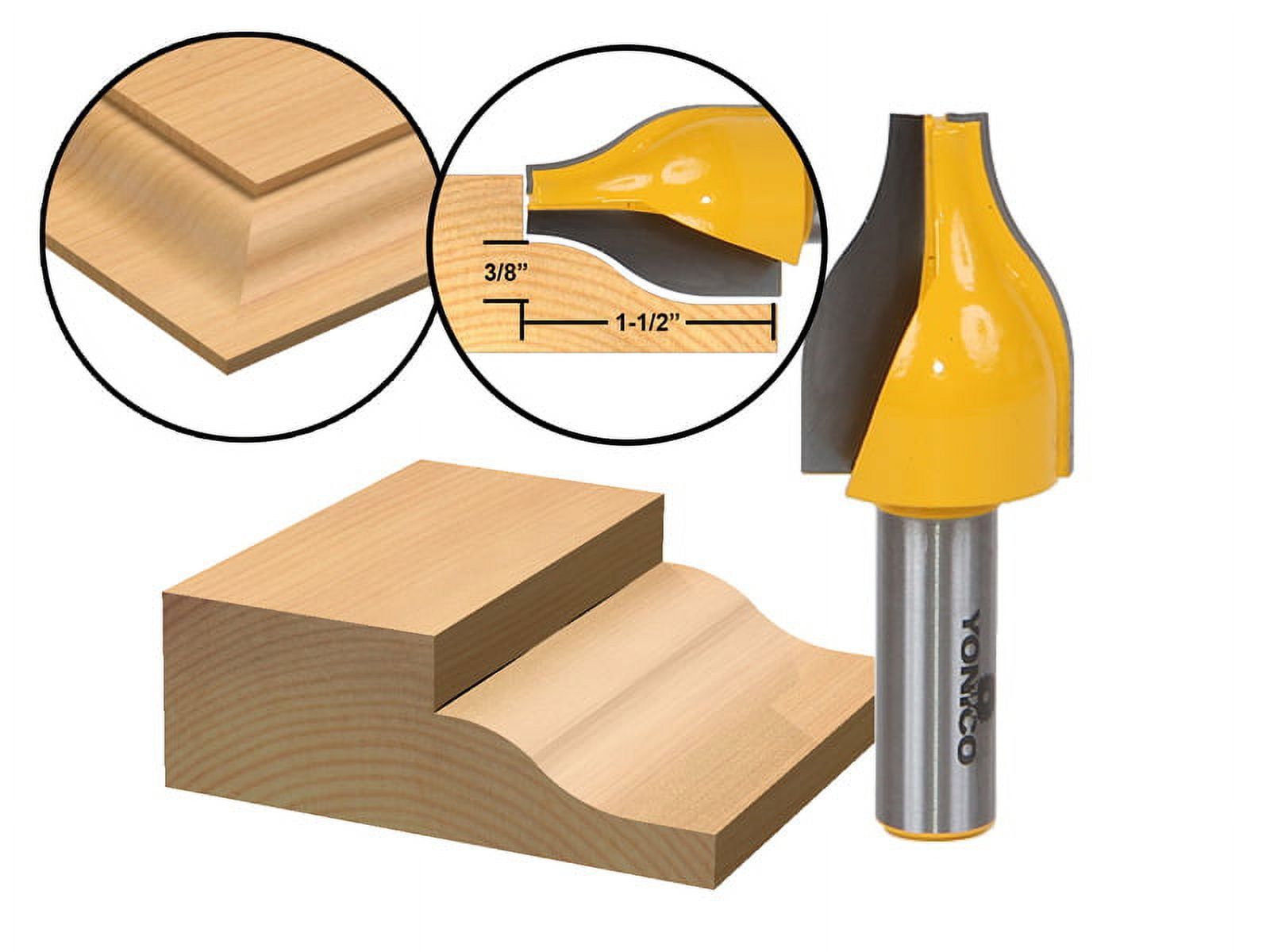 Yonico Panel Raiser Router Bit - Vertical - Ogee - 1/2" Shank - 12147