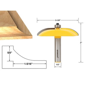 Yonico Raised Panel Router Bit - Cove Door - 3-1/8" Diameter - 12133