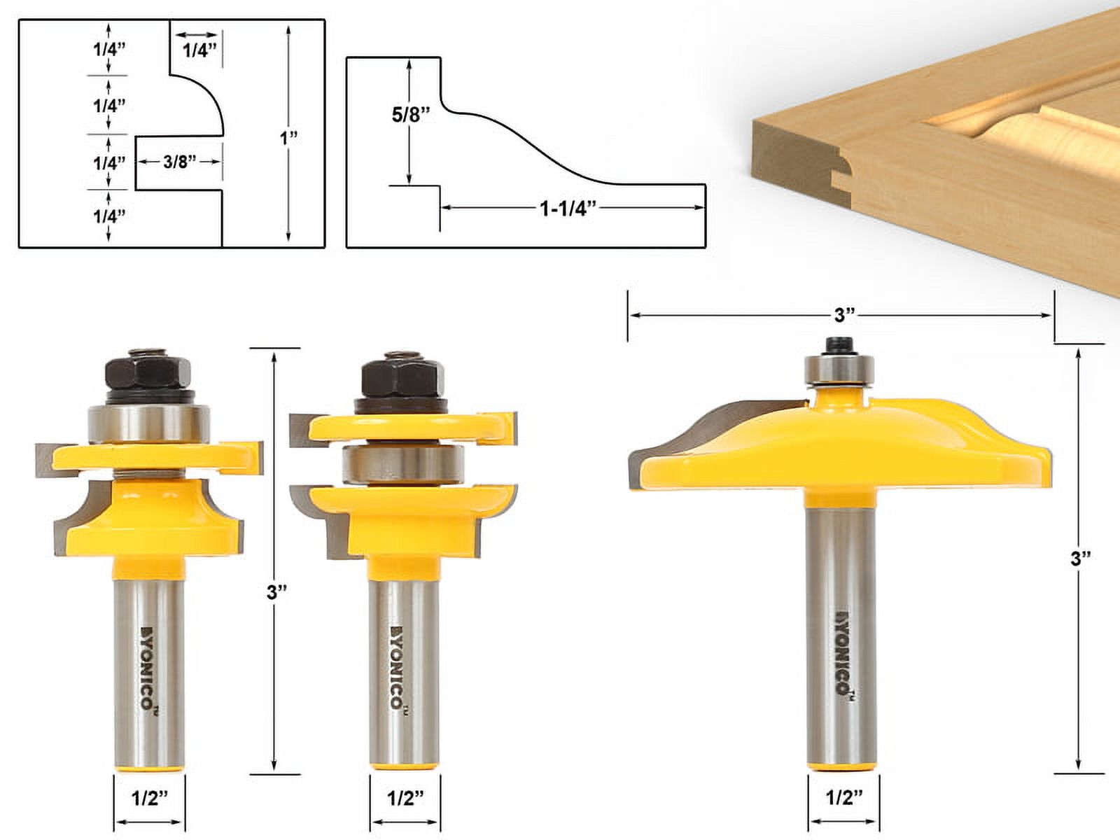 Kreator - KRT060115 - Router bits - Ogee with fillet bit - Varo