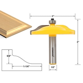 Yonico Raised Panel Router Bit - Ogee Door - 3" Diameter - 12136