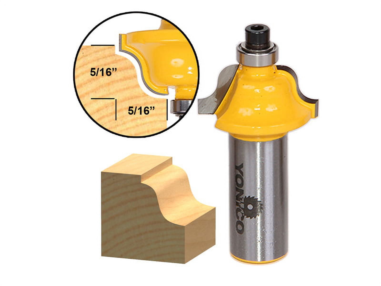 Small Roman Ogee Router Bit Yonico Roman Ogee Edging and Moulding Router Bit - Small - 1/2