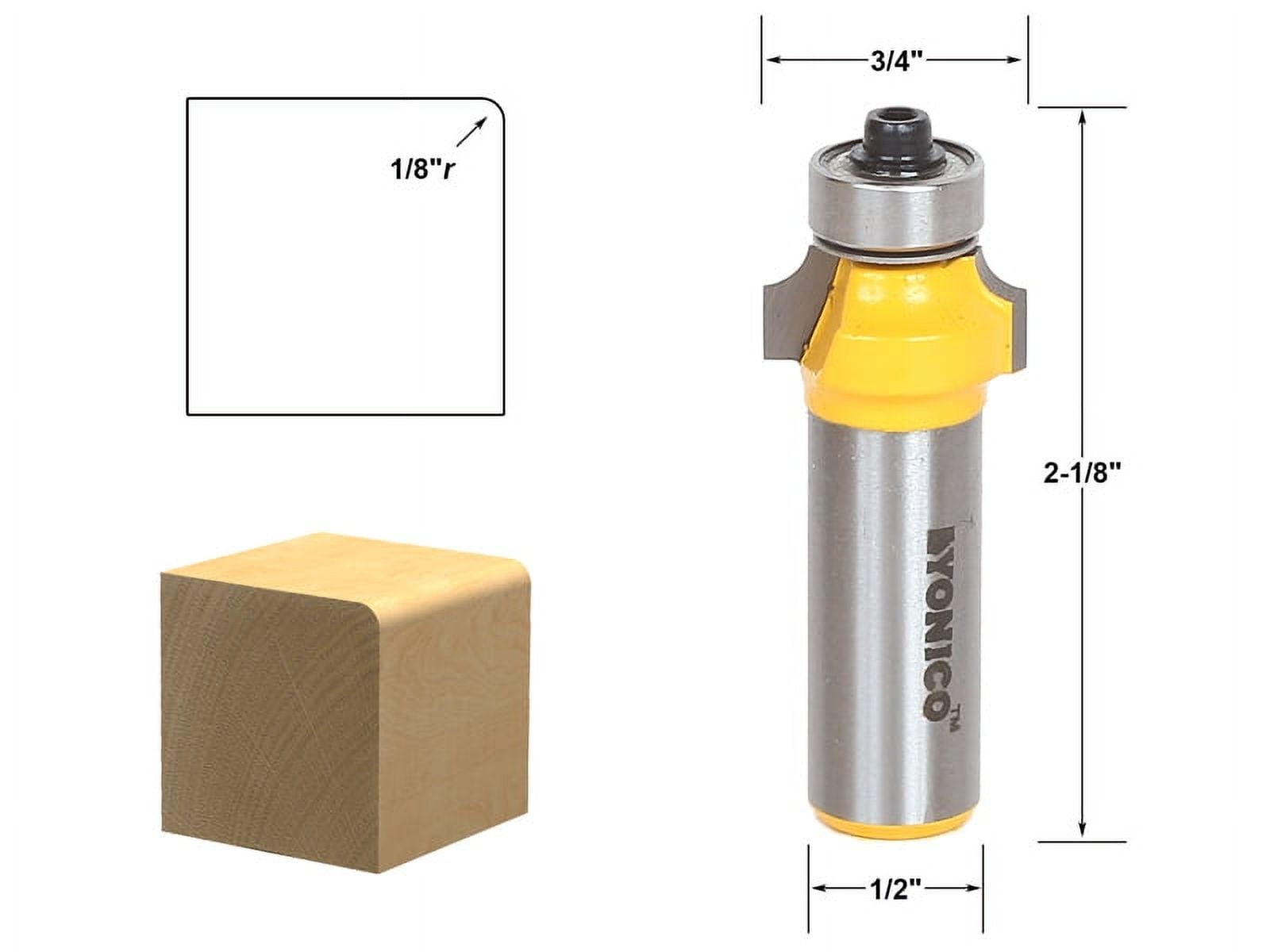 Yonico Round Over Edging Router Bit - 1/8