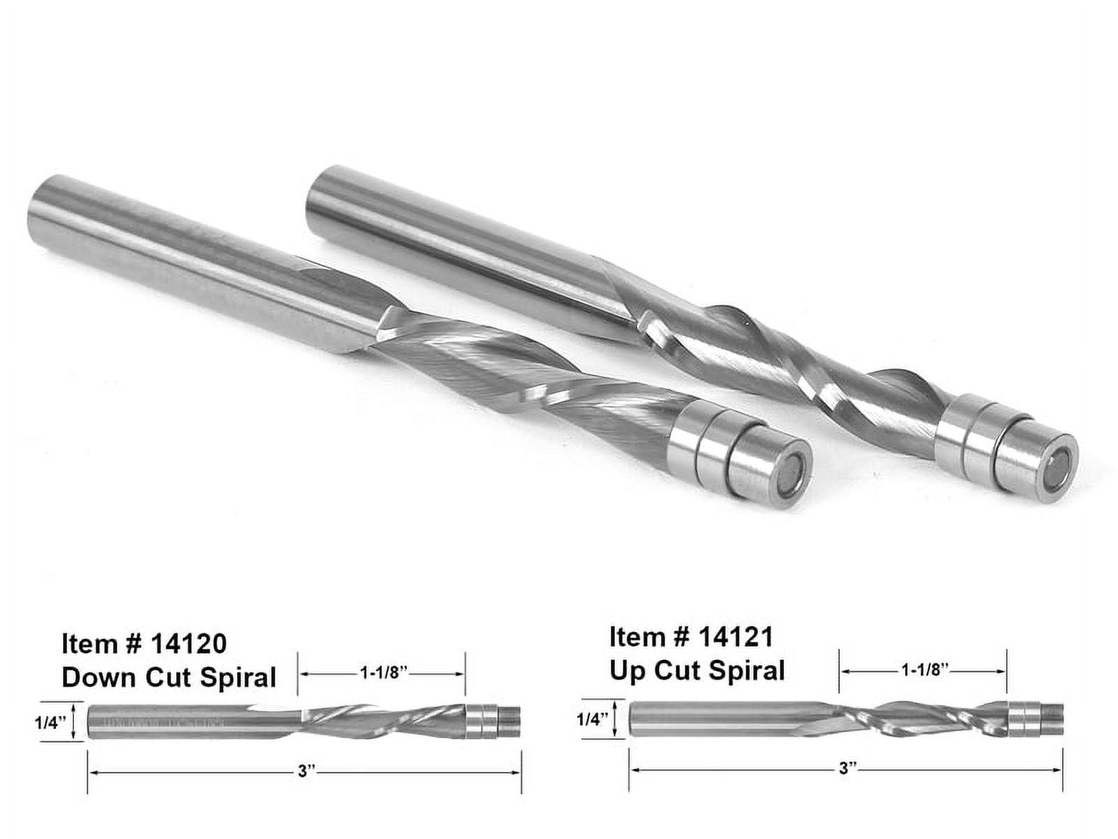 Yonico Solid Carbide Flush Trim Spiral 2Pc. Router Bit Set - 1/4" Shank - 14220