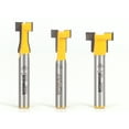thumbnail image 1 of Yonico T Slot Router Bit Set 1/4 Inch Shank, 3 Pieces, 1 of 4