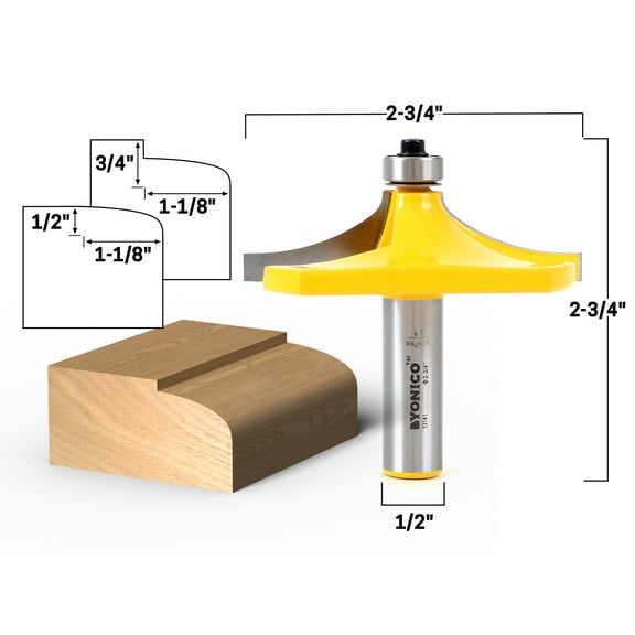 Yonico Thumbnail Table Edge Router Bit - Large - 13141