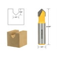 thumbnail image 1 of Yonico V Groove Sign Lettering Router Bit - 1/2" x 7/16" - 1/2" Shank - 14988, 1 of 1