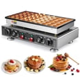 thumbnail image 1 of Yonopro 50PCS Mini Pancake Maker, 110V 1800W Commercial Mini Dutch Pancake Maker, 1.8 In Commercial Nonstick Waffle Maker with  2 Thermostats & 2 Timers Separate Control, for Home Restaurant, 1 of 7