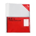 thumbnail image 1 of Yonrjhukm 100 Pcs A4 Transparent File Bags, 11 Hole Plastic Loose Leaf Document Sleeves for Organization, Waterproof and Dustproof Protective Covers for Office and Home, 1 of 6